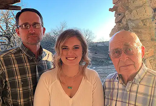 Jeff, Kaitlin, and Jim Houck
